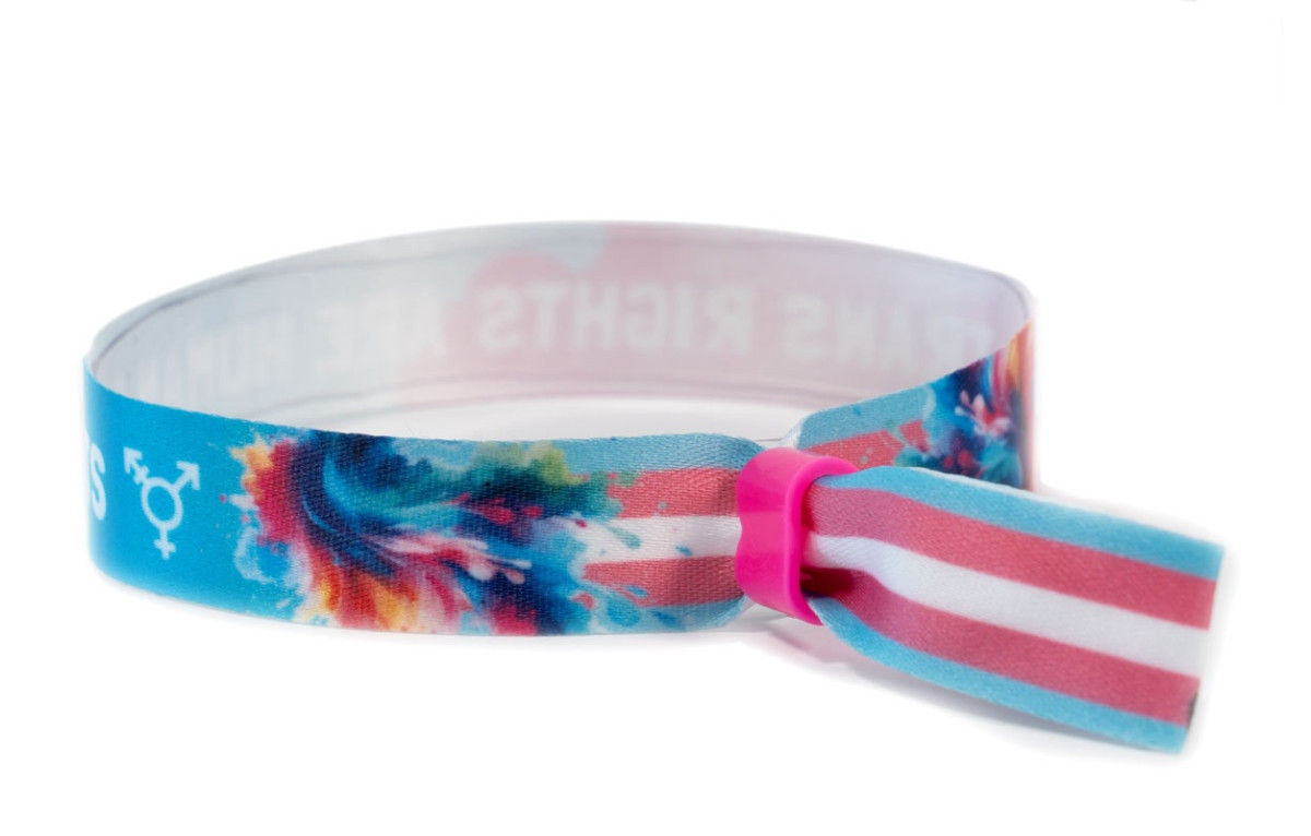 Transgender Armband Aus Silikon & Edelstahl – Verstellbar, Mit Stolz-Symbol, Inkl. Samtbeutel