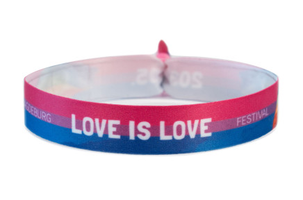 Stoffarmbänder - Love is Love Bisexuell