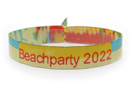 Gewebtes Eintrittsband "Beachparty"