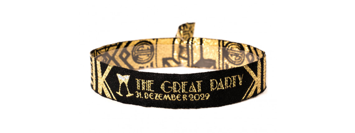 Bracelet with lurex thread - Great Gatsby Party