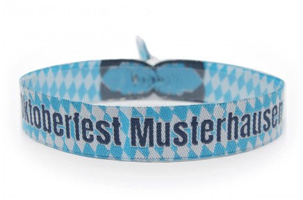 Gewebtes Armband für Oktoberfeste – Trachten-Muster